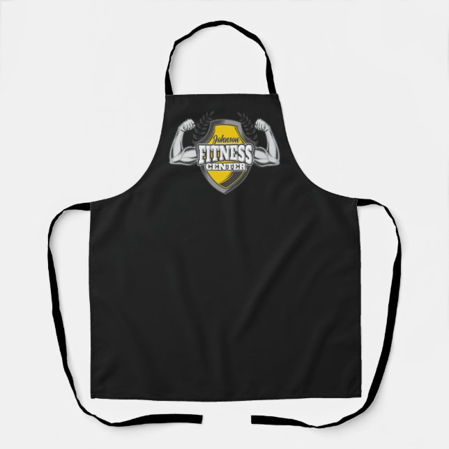 Personalisiert NAME Muskel-Fitness-Trainingsgerät Schürze (Vorderseite)