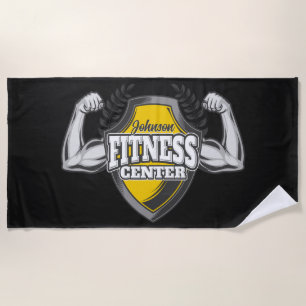 Personalisiert NAME Muskel-Fitness-Trainingsgerät Strandtuch