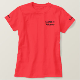 Personalisiert Name "Non Profit Verlobung Voluntee Besticktes T-Shirt