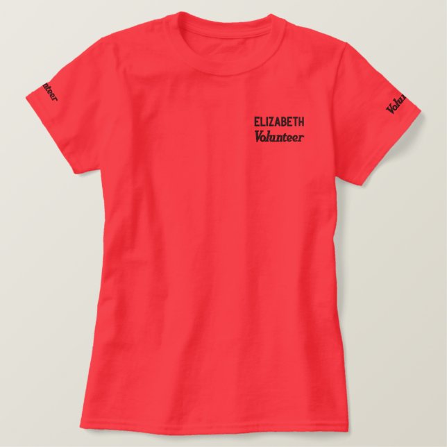 Personalisiert Name "Non Profit Verlobung Voluntee Besticktes T-Shirt (Design vorne)