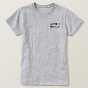 Personalisiert Name "Non Profit Verlobung Voluntee Besticktes T-Shirt