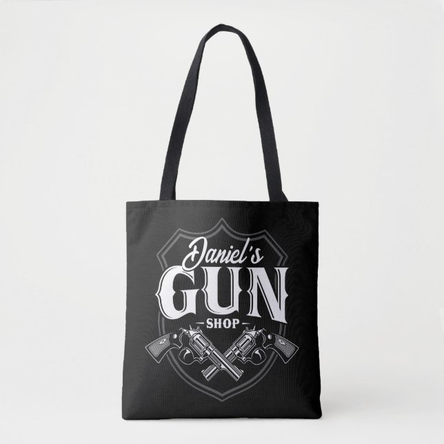 Personalisiert NAME Old Revolvers Gun Shop Feuerwa Tasche (Vorderseite)