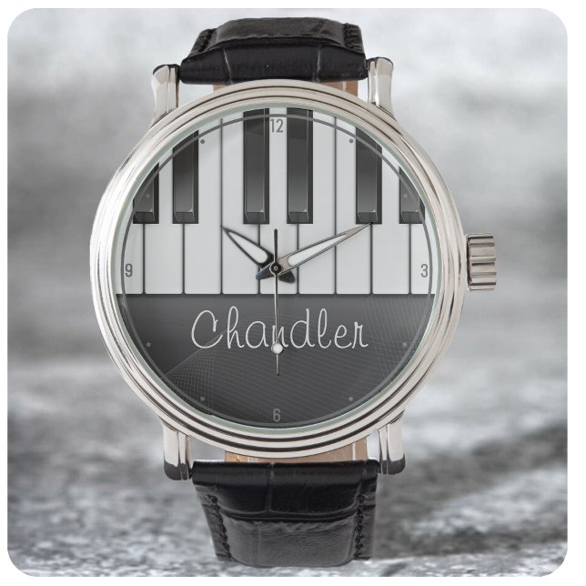 Personalisiert NAME Pianist Piano Keys Music Teach Armbanduhr (Von Creator hochgeladen)