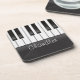 Personalisiert NAME Pianist Piano Keys Music Teach Getränkeuntersetzer (Linke Seite)