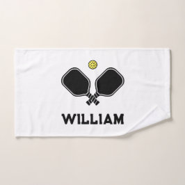 Personalisiert Name Pickleball Weiß Handtuch