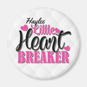 Personalisiert NAME Pink Kleiner Herzschlag Magnet