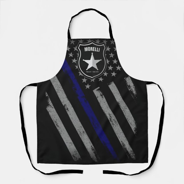 Personalisiert NAME Police Officer Sheriff Polizis Schürze (Vorderseite)