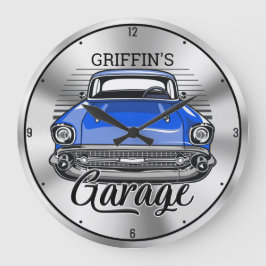 Personalisiert NAME Retro Hardtop Klassische Autog Große Wanduhr