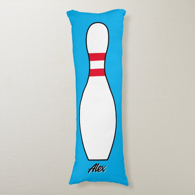 Personalisiert Name Riant Bowling Button Benutzerd Seitenschläferkissen (Vorderseite Vertikal)