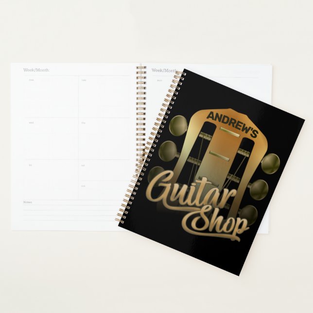 Personalisiert NAME Rock Music Gitarre Shop Musike Planer (Anzeige)