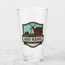 Personalisiert NAME Rustikales Bauernhaus Alte Win