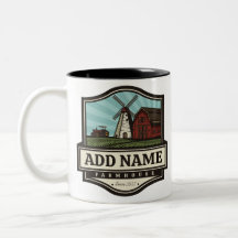 Personalisiert NAME Rustikales Bauernhaus Alte Win