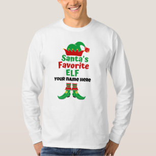 Personalisiert Name Santa's Lieblings-Elf-T - Shir T-Shirt