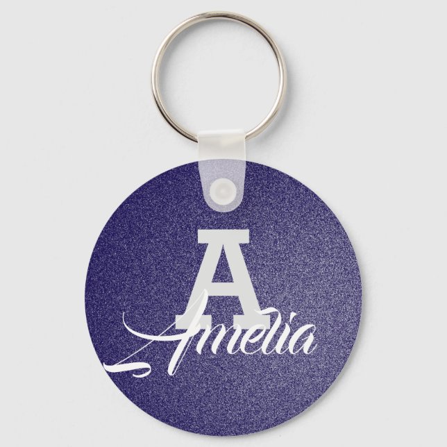 Personalisiert Name Schlüsselkette | MIT MONOGRAMM Schlüsselanhänger (Vorderseite)