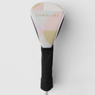 Personalisiert Name Soft Pastel Geometric Golfer Golf Headcover