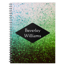 Personalisiert Name Sparkling Spiral Notebook
