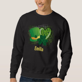 Personalisiert Name St Patricks Day Kleeblatt Clov Sweatshirt