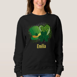 Personalisiert Name St Patricks Day Kleeblatt Clov Sweatshirt