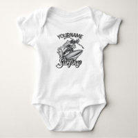 Personalisiert NAME Surfer Big Wave Skeleton Surfe