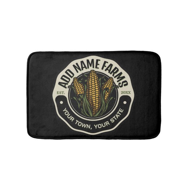Personalisiert NAME Sweet Corn Garden Farm Bauer Badematte (Vorderseite)