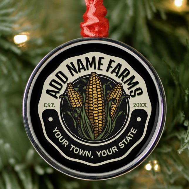 Personalisiert NAME Sweet Corn Garden Farm Bauer Ornament Aus Metall (Von Creator hochgeladen)