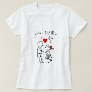 Personalisiert Name T - Shirt Liebe Geschenk Ihren