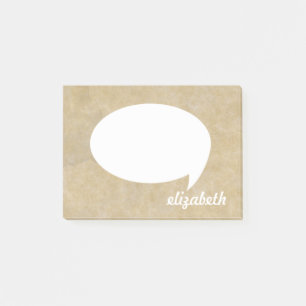 Personalisiert Name Talk Blase Post-it Klebezettel