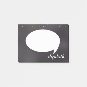 Personalisiert Name Talk Blase Post-it Klebezettel