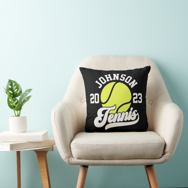 Personalisiert NAME Tennis Racket Ball Court Kissen (Stuhl )