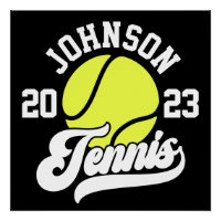 Personalisiert NAME Tennis Racket Ball Court