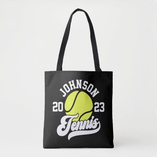 Personalisiert NAME Tennis Racket Ball Court Tasche (Vorderseite)