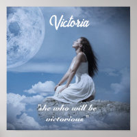 Personalisiert Name Text Moon Girl Fantasy