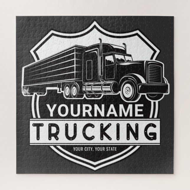 Personalisiert NAME Trucking Big Rig Semi Trucker (Vertikal)