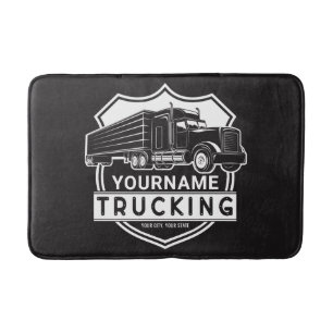 Personalisiert NAME Trucking Big Rig Semi Trucker Badematte