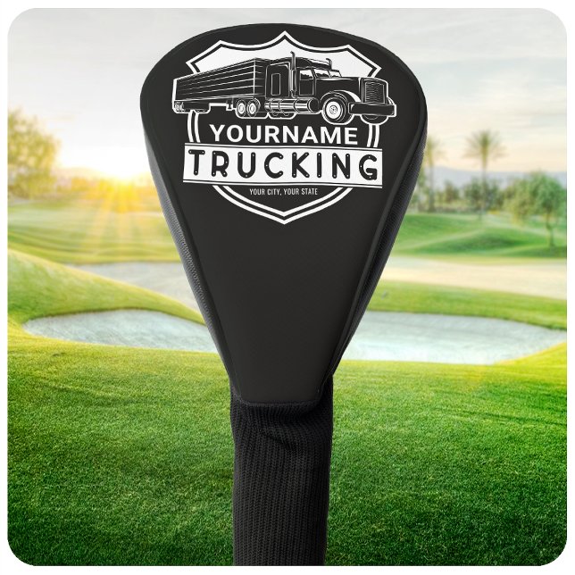 Personalisiert NAME Trucking Big Rig Semi Trucker Golf Headcover (Von Creator hochgeladen)