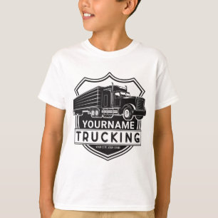 Personalisiert NAME Trucking Big Rig Semi Trucker T-Shirt