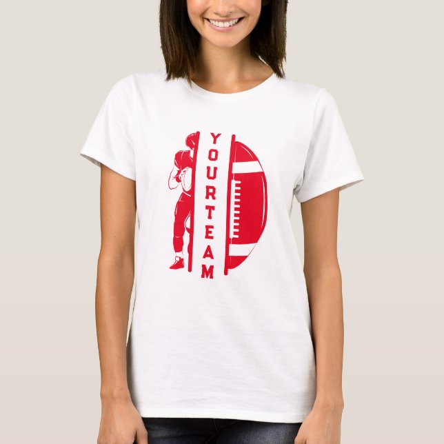 Personalisiert Name und Name Ihres Fußballteams T-Shirt (Vorderseite)