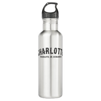 Personalisiert - Name und soziale Medien Edelstahlflasche