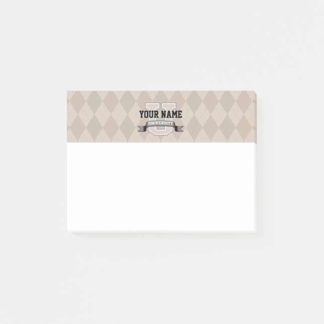 Personalisiert Name University Cool Funny Uni Post-it Klebezettel (Vorderseite)