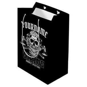 Personalisiert NAME Viking Nordic Warrior Heritage Mittlere Geschenktüte