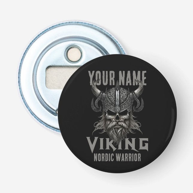 Personalisiert NAME Viking Warrior Heritage Flaschenöffner (Vorderseite)