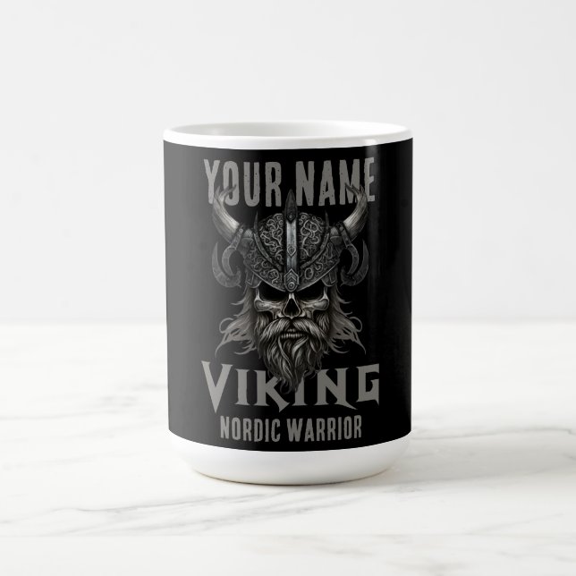 Personalisiert NAME Viking Warrior Heritage Kaffeetasse (Mittel)
