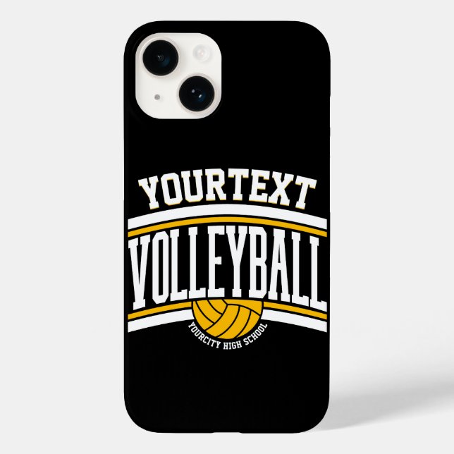Personalisiert NAME Volleyball-Mannschaft Case-Mate iPhone 14 Hülle (Rückseite)