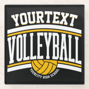 Personalisiert NAME Volleyball-Mannschaft Glasuntersetzer
