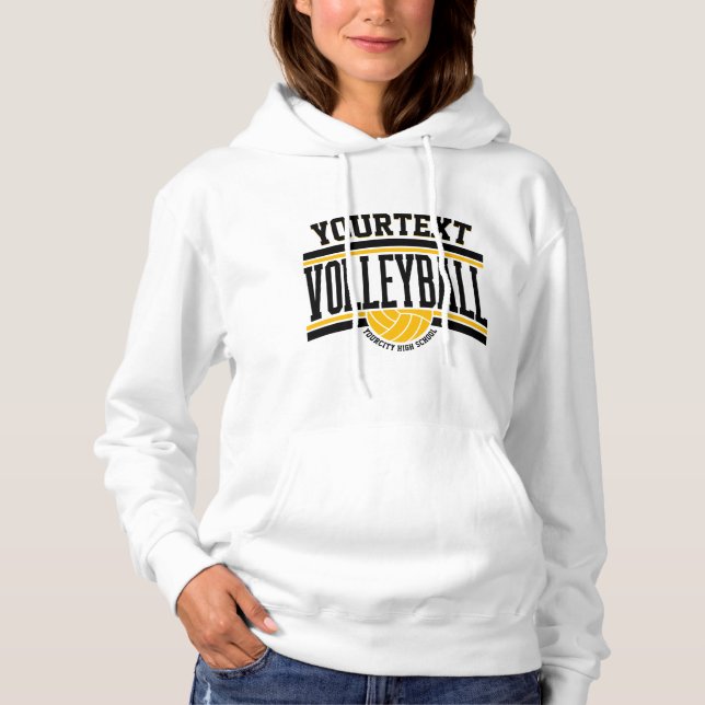 Personalisiert NAME Volleyball-Mannschaft Hoodie (Vorderseite)