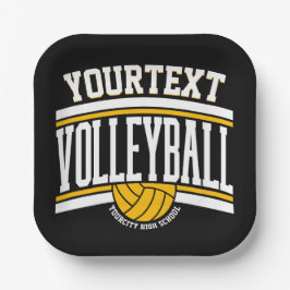 Personalisiert NAME Volleyball-Mannschaft Pappteller