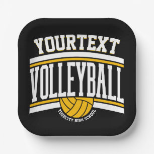 Personalisiert NAME Volleyball-Mannschaft Pappteller