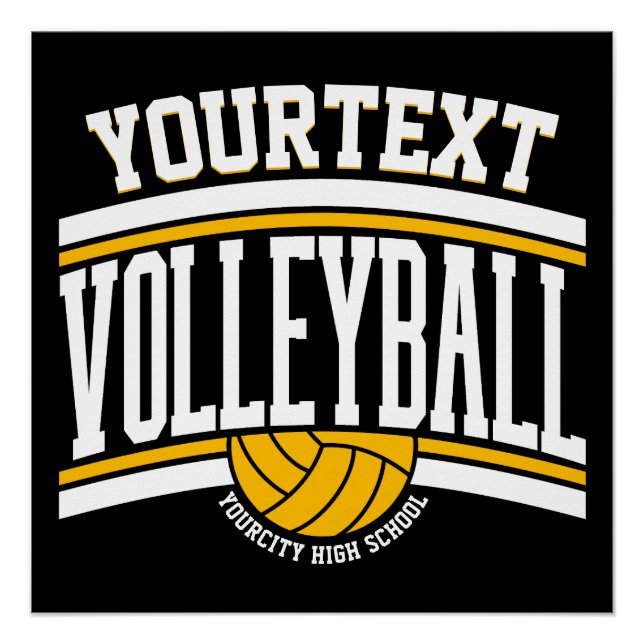 Personalisiert NAME Volleyball-Mannschaft Poster (Vorderseite)