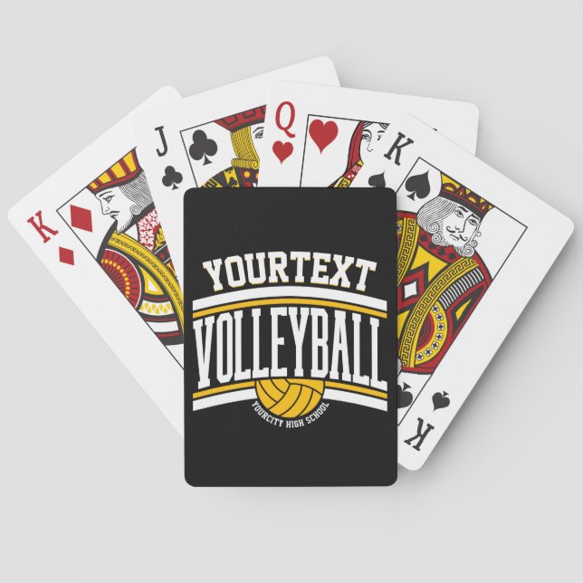 Personalisiert NAME Volleyball-Mannschaft Spielkarten (Rückseite)