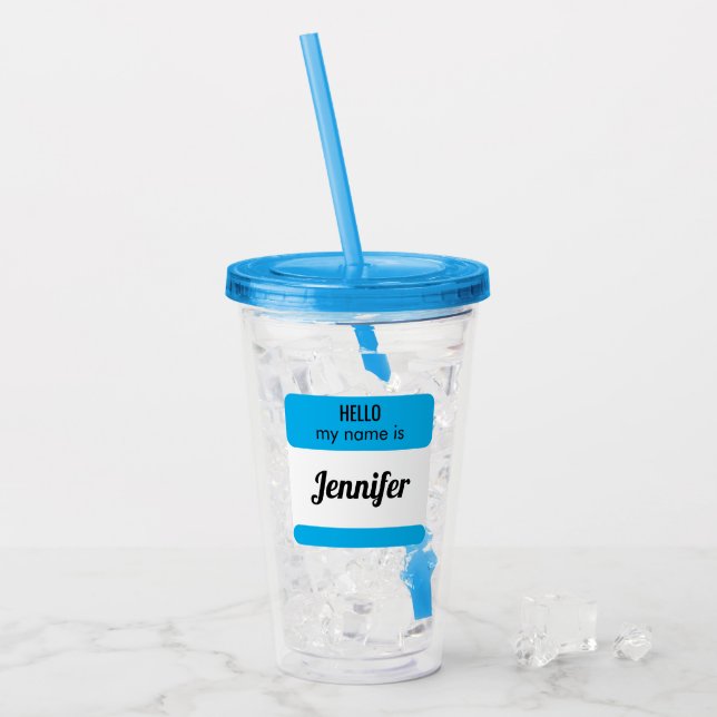 Personalisiert Name Wedding Family Vacation Wieder Acryltrinkbecher (Vorderseite Ice)